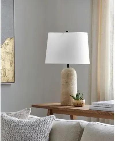 Kip Table Lamp - Natural Travertine - Beige