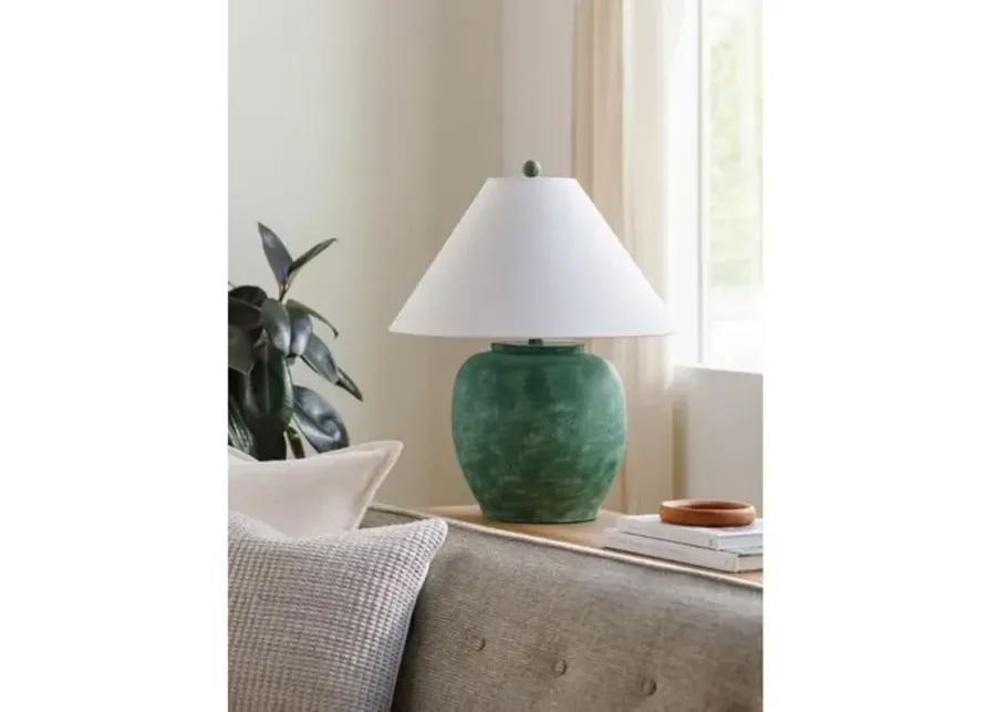 Smith Cement Table Lamp - Green