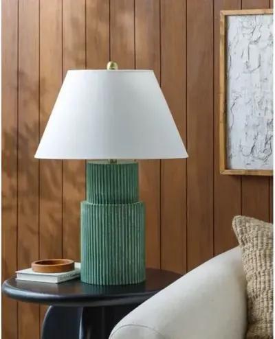 Shepard Painted Resin Table Lamp - Green