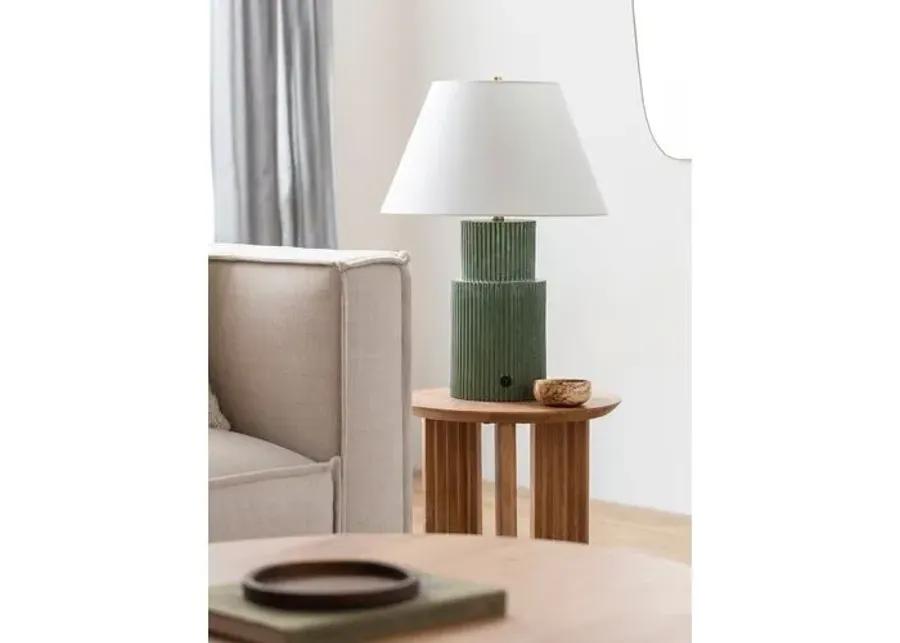 Shepard Painted Resin Table Lamp - Green