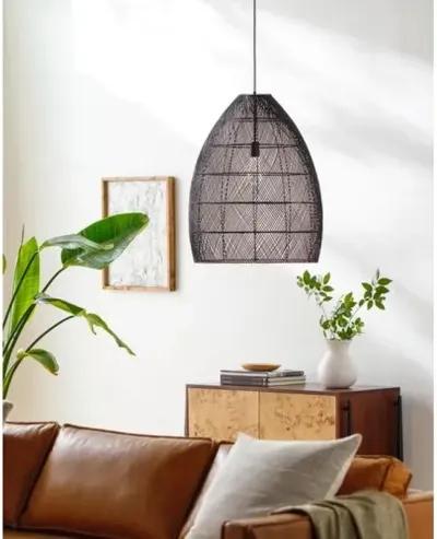 Kingston Rattan Pendant - Black