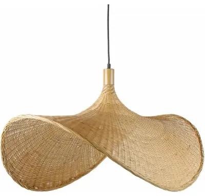 Bar Harbor Rattan Pendant - Natural - Brown