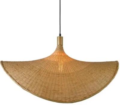 Bar Harbor Rattan Pendant - Natural - Brown