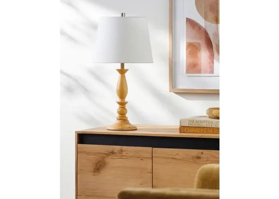 Edisto Painted Wood Table Lamp - Natural - Beige