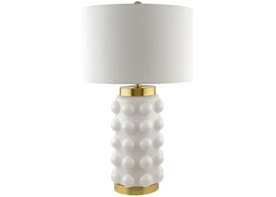 Kade Painted Glass Table Lamp - White