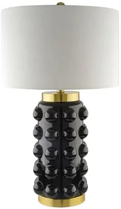 Kade Painted Glass Table Lamp - Black