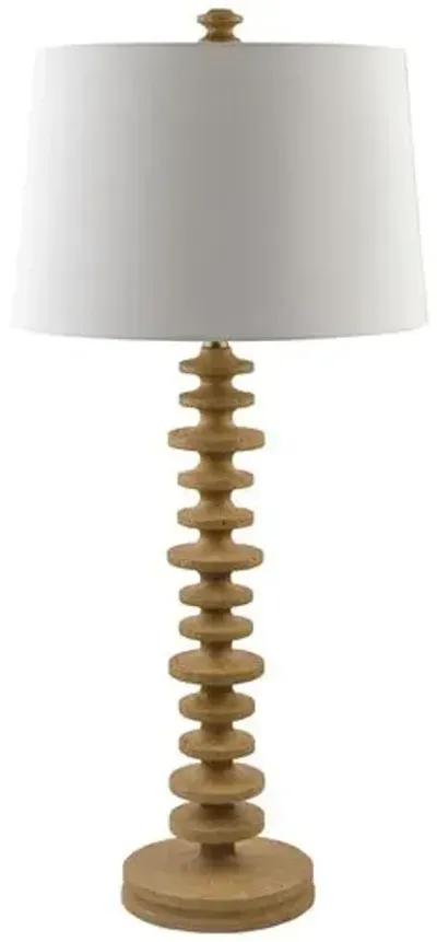 Clemente Resin Table Lamp - Brown