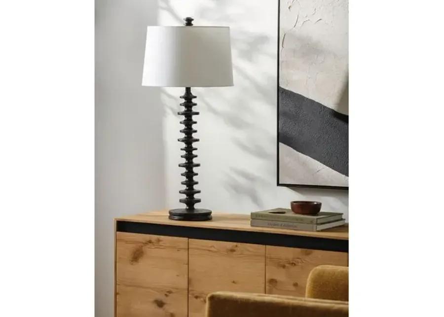 Clemente Resin Table Lamp - Black