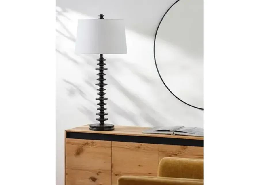 Clemente Resin Table Lamp - Black