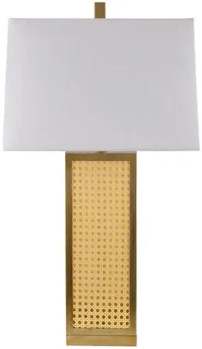 Bruna Rattan Table Lamp - Natural - Brown