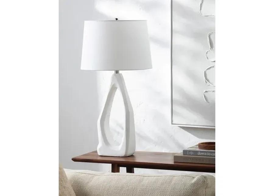 Valerie Resin Table Lamp - White