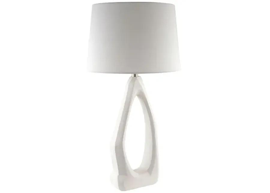 Valerie Resin Table Lamp - White