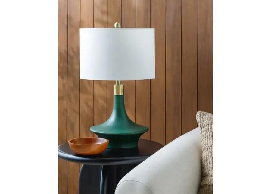 Xena Table Lamp - Dark Green/Gold