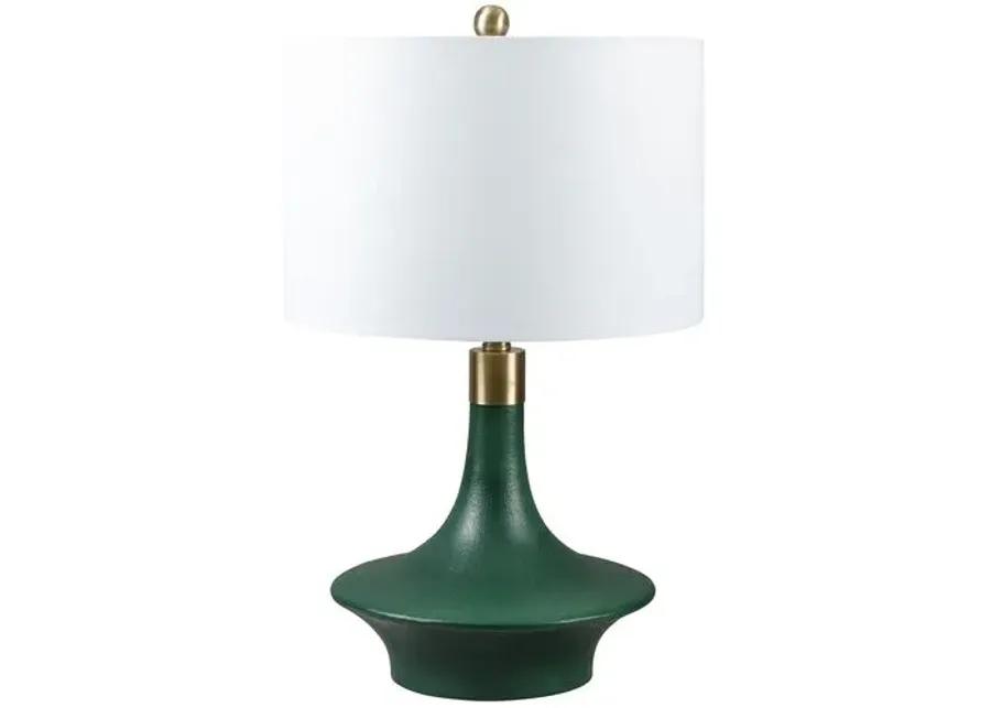 Xena Table Lamp - Dark Green/Gold