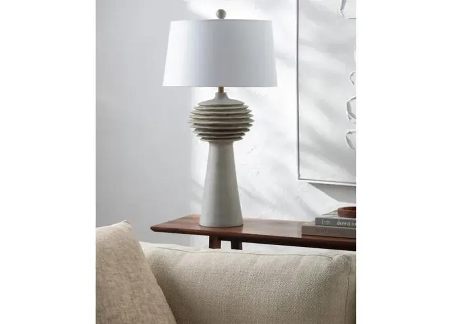 Kieran Resin Table Lamp - Gray