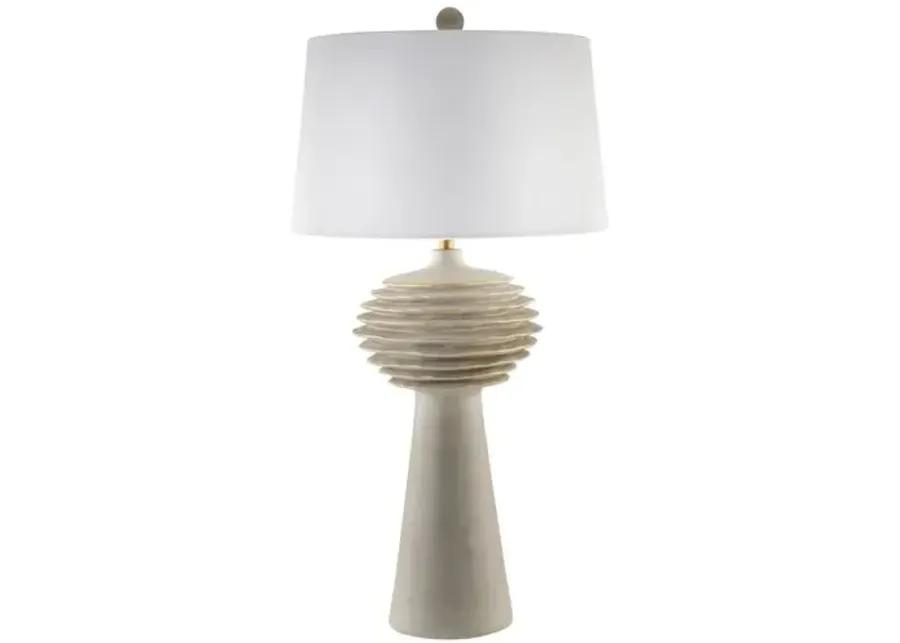 Kieran Resin Table Lamp - Gray