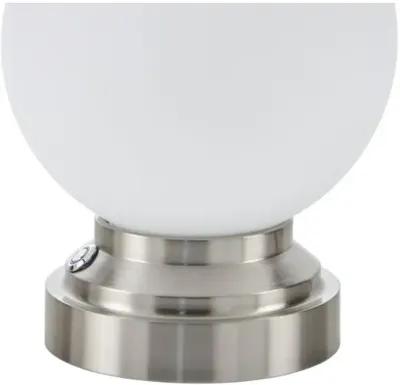 Jazzlyn Globe Accent Table Lamp - Silver - 10Hx8Wx8D in