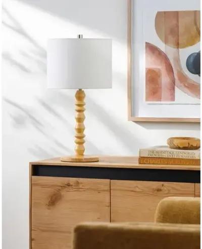 Anya Wood Veneer Table Lamp - Natural - Beige