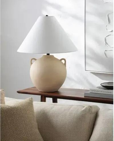 Dune Ceramic Jar Table Lamp - Beige