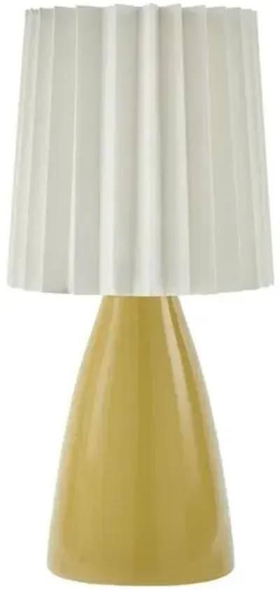 Pania Accent Table Lamp - Yellow - 13Hx6.3Wx6.3D in