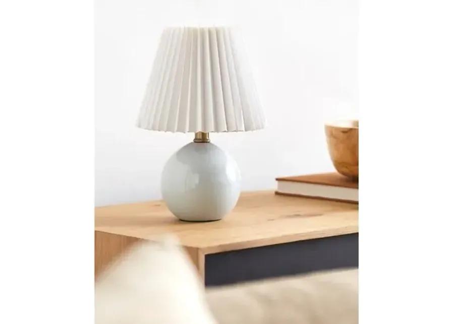 Loula Accent Table Lamp - White - 12Hx7.7Wx7.7D in