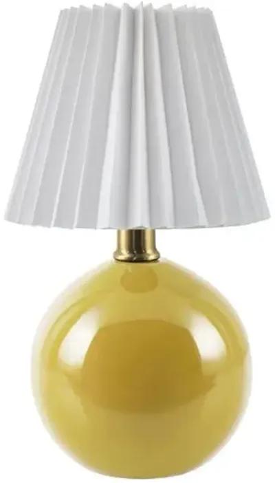 Loula Accent Table Lamp - Yellow - 12Hx7.7Wx7.7D in