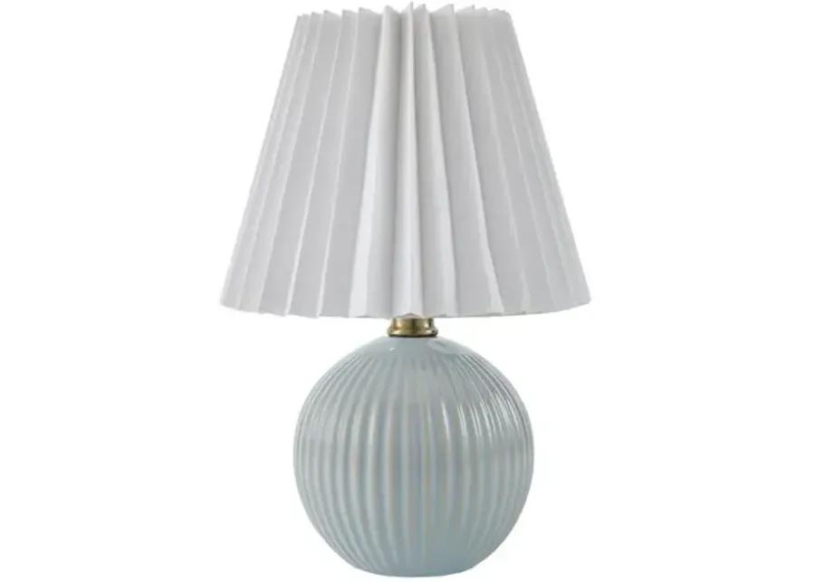 Loula Textured Accent Table Lamp - Blue - 12Hx7.7Wx7.7D in