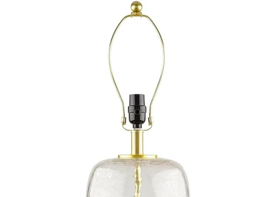 Edna Glass Table Lamp - Clear/Gold