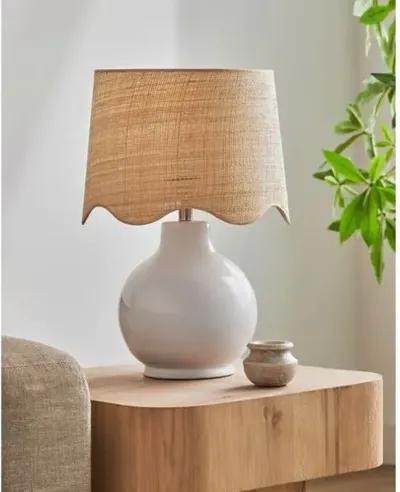 Joy Scallop Shade Table Lamp - White