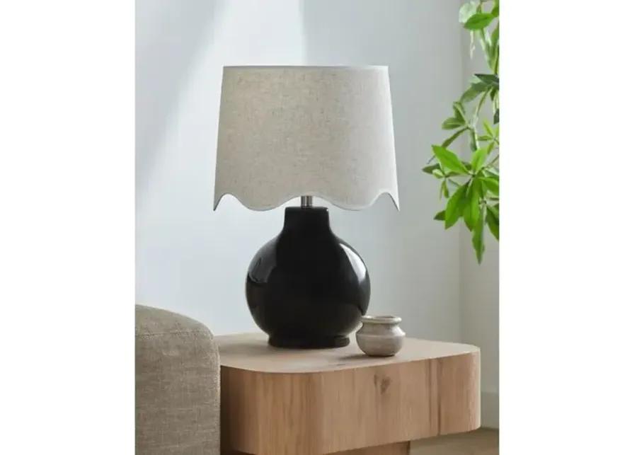 Joy Scallop Shade Table Lamp - Black