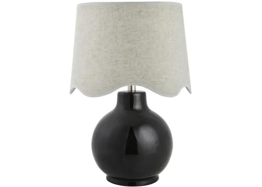 Joy Scallop Shade Table Lamp - Black