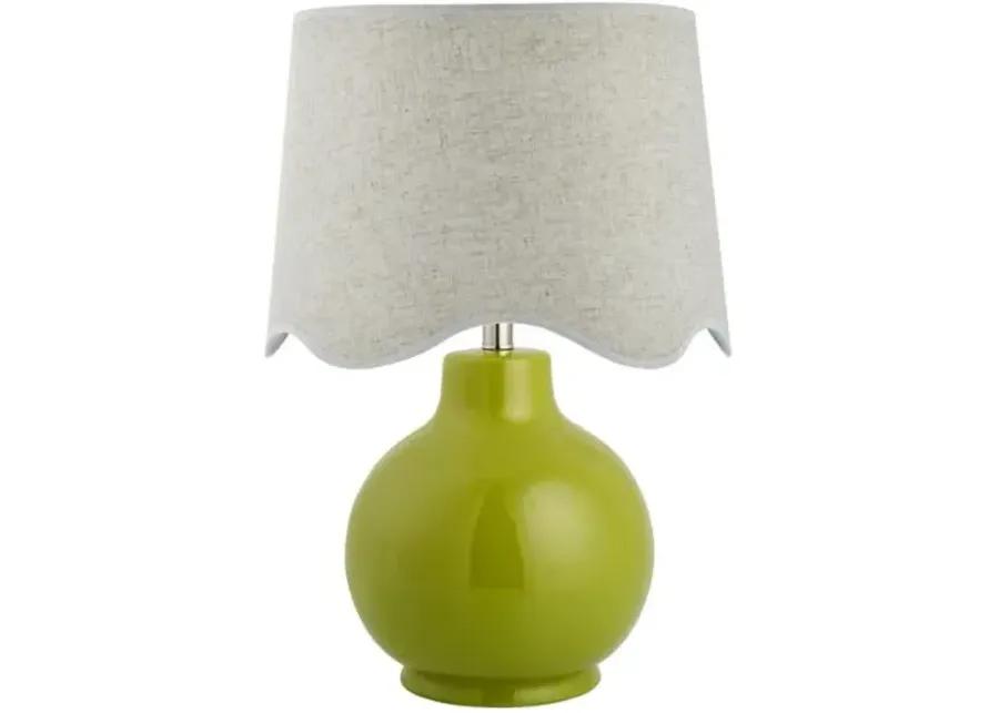 Joy Scallop Shade Table Lamp - Green