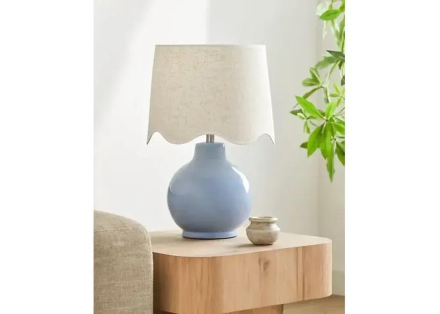 Joy Scallop Shade Table Lamp - Blue