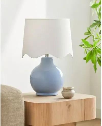 Joy Scallop Shade Table Lamp - Blue