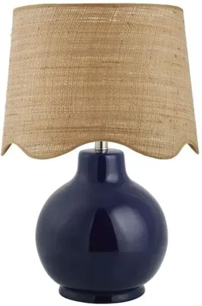 Joy Scallop Shade Table Lamp - Blue