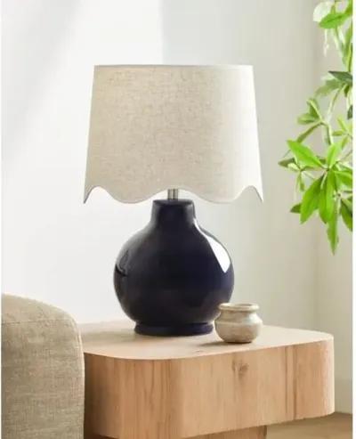 Joy Scallop Shade Table Lamp - Blue