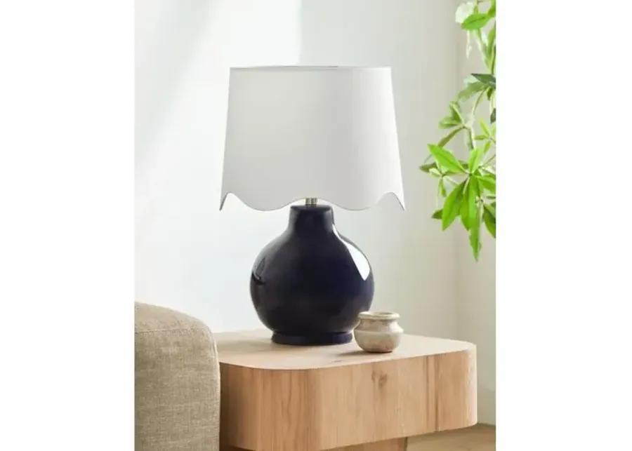 Joy Scallop Shade Table Lamp - Blue