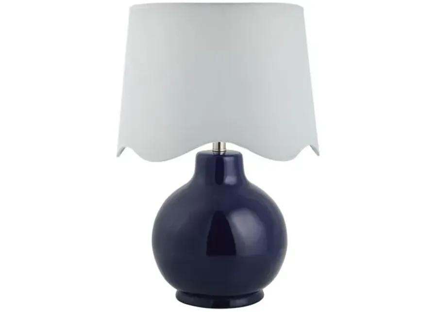 Joy Scallop Shade Table Lamp - Blue