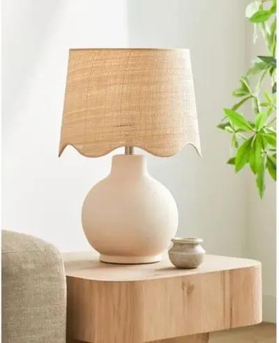 Joy Scallop Shade Table Lamp - White