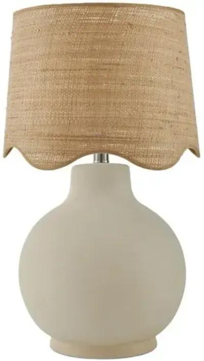 Joy Scallop Shade Table Lamp - White