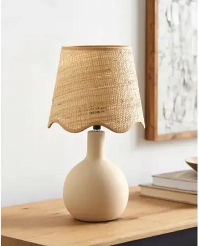 Noa Scallop Shade Table Lamp - White