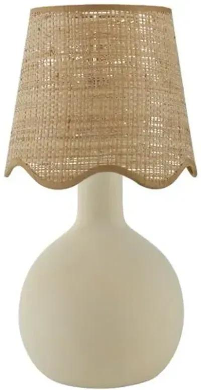 Noa Scallop Shade Table Lamp - White