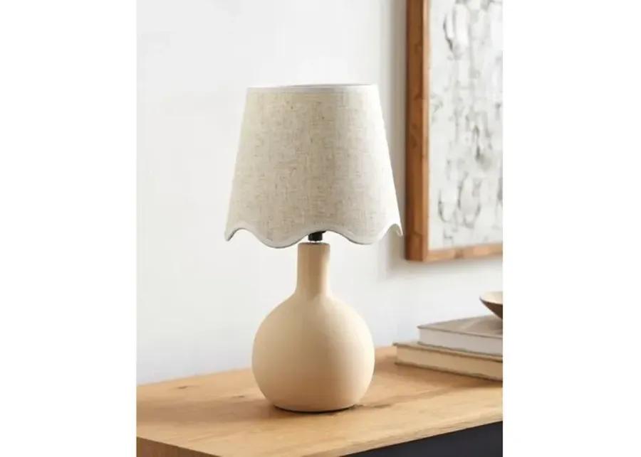 Noa Scallop Shade Table Lamp - White