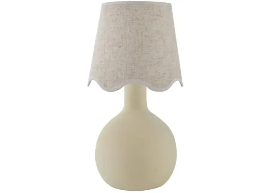 Noa Scallop Shade Table Lamp - White