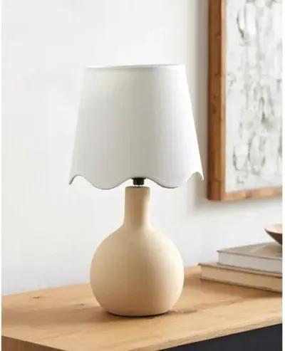 Noa Scallop Shade Table Lamp - White