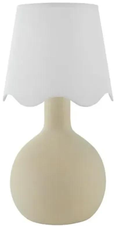 Noa Scallop Shade Table Lamp - White