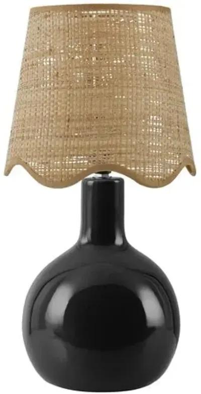 Noa Scallop Shade Table Lamp - Black