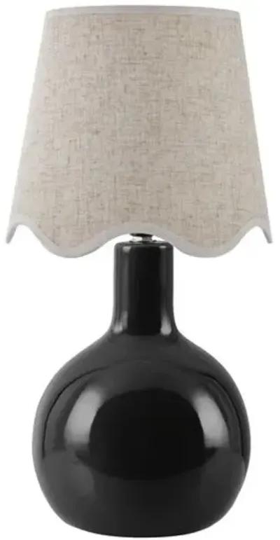 Noa Scallop Shade Table Lamp - Black