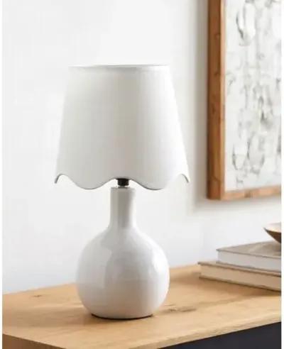 Noa Scallop Shade Table Lamp - White