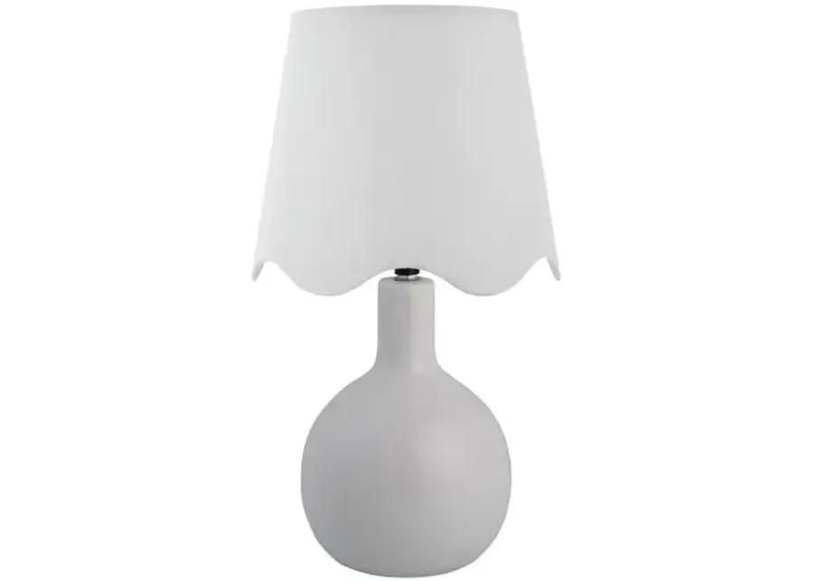 Noa Scallop Shade Table Lamp - White